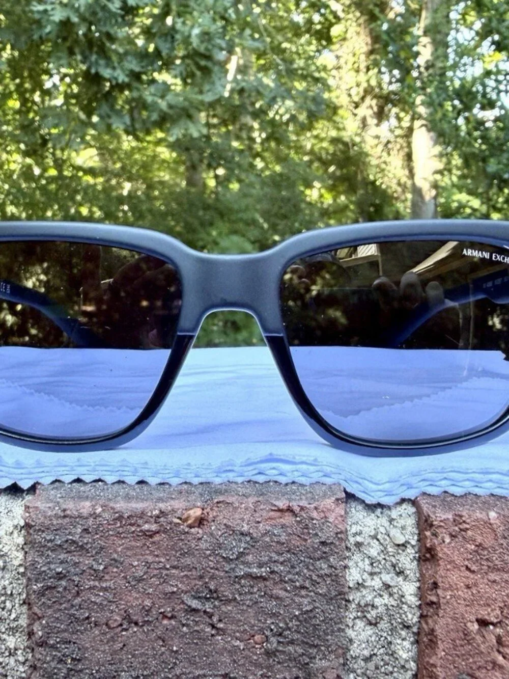 Armani Exchange AX4026S Sunglasses Men Matte Dark Blue Grey Lens 56mm 812287 3N